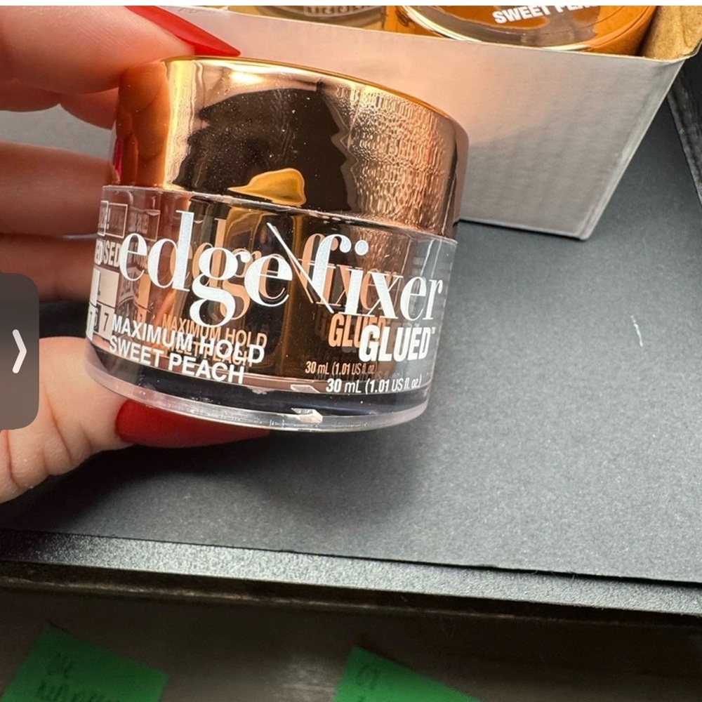 NWT CASE OF 6 KISS Edge Fixer Max Hold Sweet Peach Hair Fixer - Picture 3 of 3